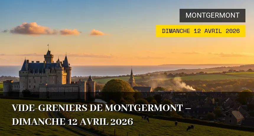 Affiche de l'événement : Vide-Greniers de Montgermont – Dimanche 12 Avril 2026