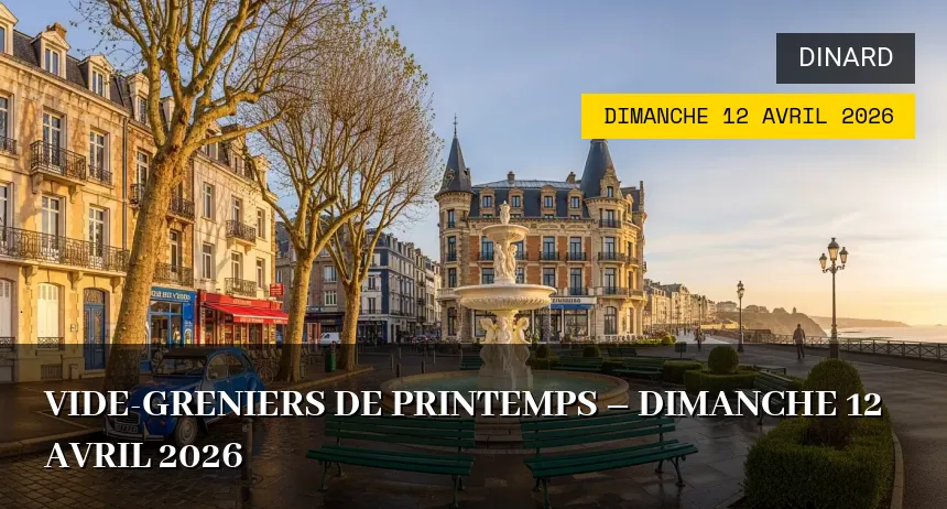 Affiche de l'événement : Vide-greniers de Printemps – Dimanche 12 Avril 2026