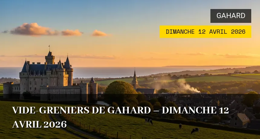Affiche de l'événement : Vide-greniers de Gahard – Dimanche 12 Avril 2026