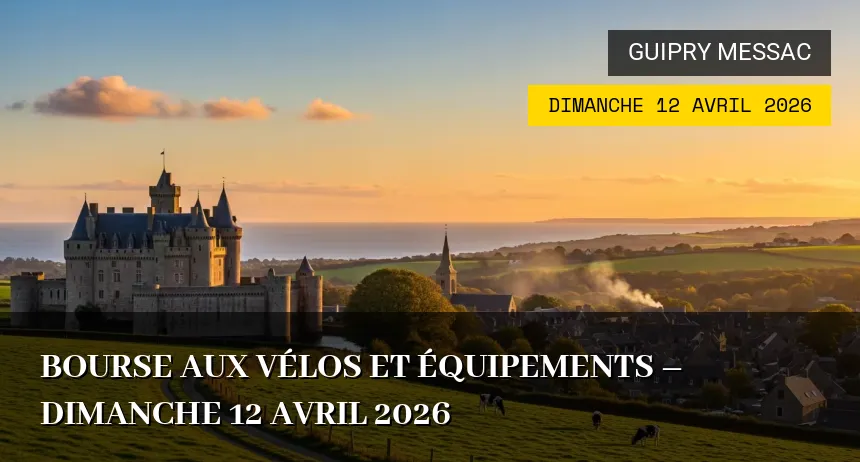Affiche de l'événement : Bourse aux vélos et équipements – Dimanche 12 Avril 2026