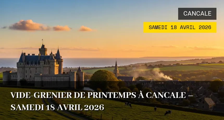 Affiche de l'événement : Vide-grenier de printemps à Cancale – Samedi 18 Avril 2026