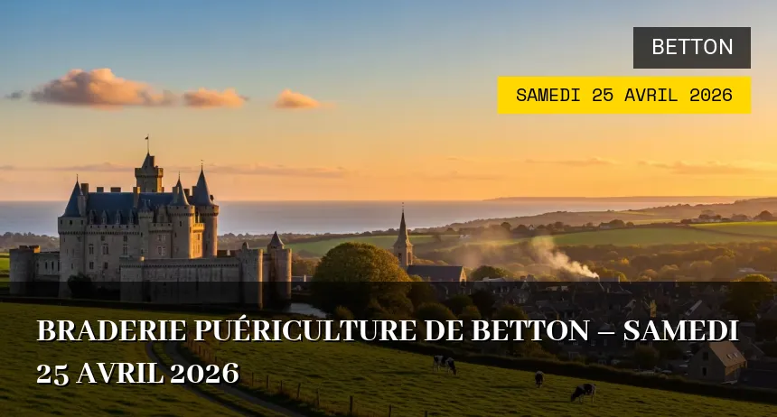 Affiche de l'événement : Braderie Puériculture de Betton – Samedi 25 Avril 2026