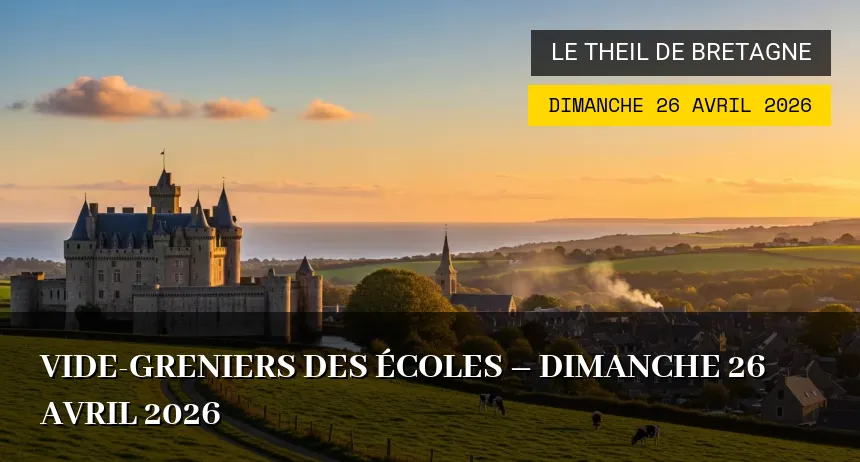 Affiche de l'événement : Vide-greniers des Écoles – Dimanche 26 Avril 2026