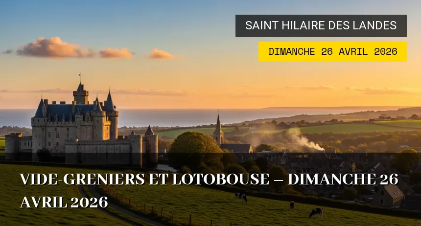 Affiche de l'événement : Vide-greniers et LotoBouse – Dimanche 26 Avril 2026