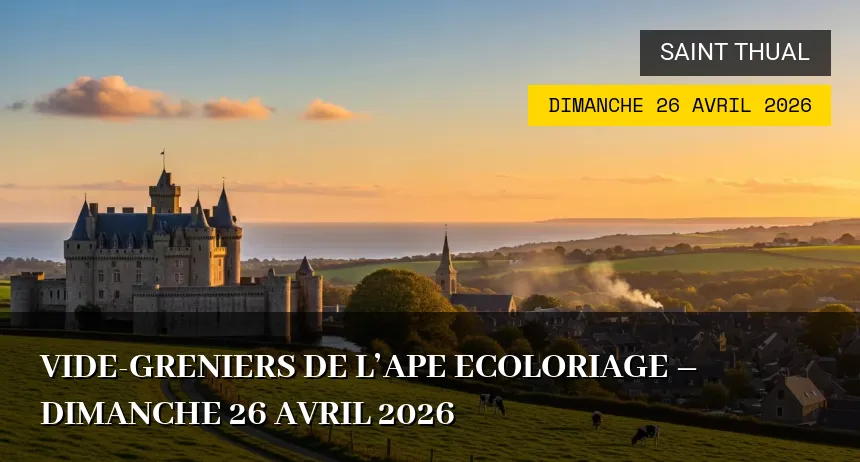 Affiche de l'événement : Vide-greniers de l&rsquo;APE Ecoloriage – Dimanche 26 Avril 2026