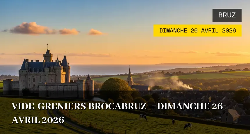 Affiche de l'événement : Vide-greniers Brocabruz – Dimanche 26 Avril 2026