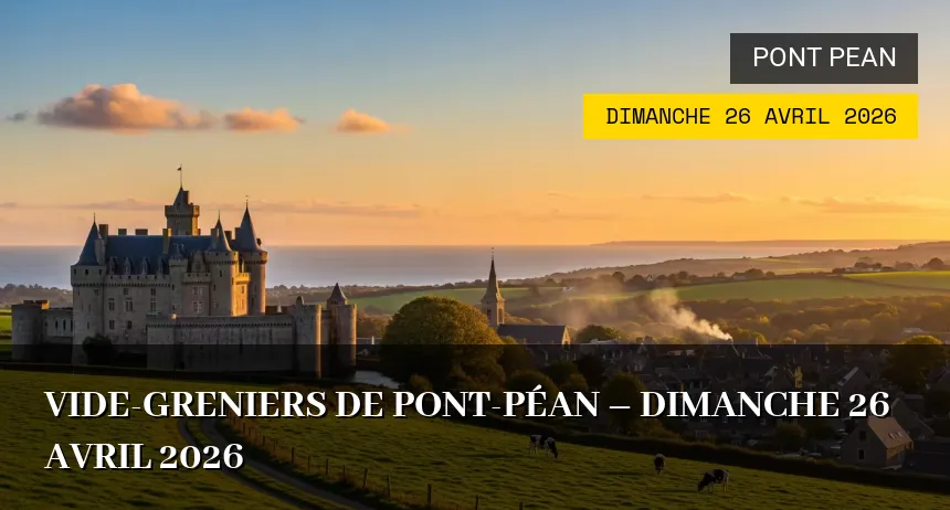 Affiche de l'événement : Vide-greniers de Pont-Péan – Dimanche 26 Avril 2026