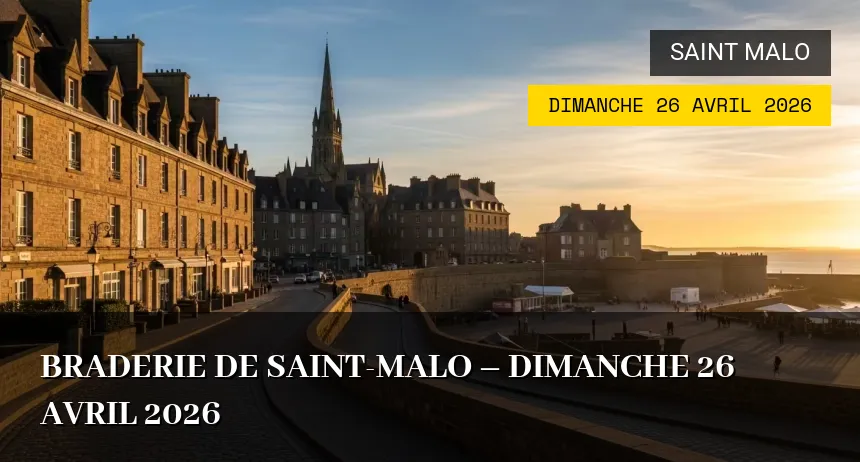 Affiche de l'événement : Braderie de Saint-Malo – Dimanche 26 Avril 2026