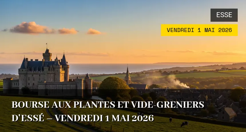 Affiche de l'événement : Bourse aux Plantes et Vide-greniers d&rsquo;Essé – Vendredi 1 Mai 2026