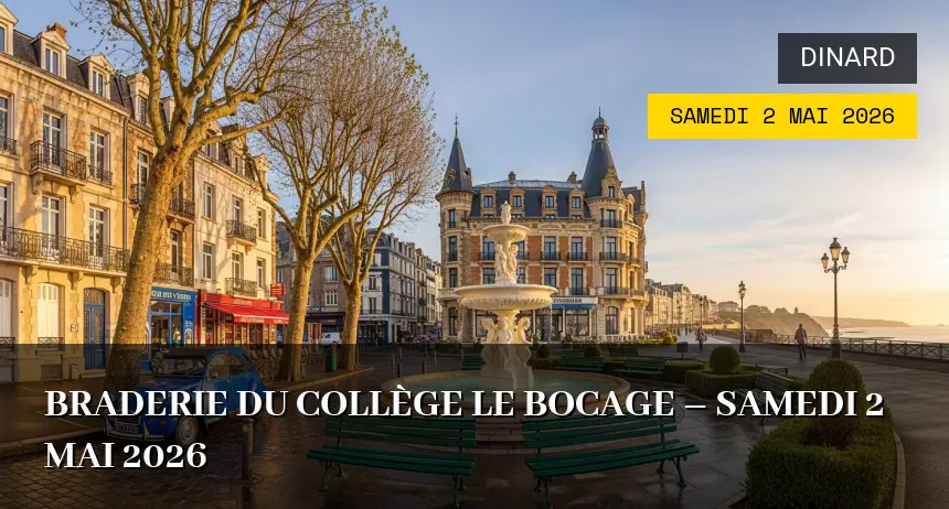 Affiche de l'événement : Braderie du Collège Le Bocage – Samedi 2 Mai 2026
