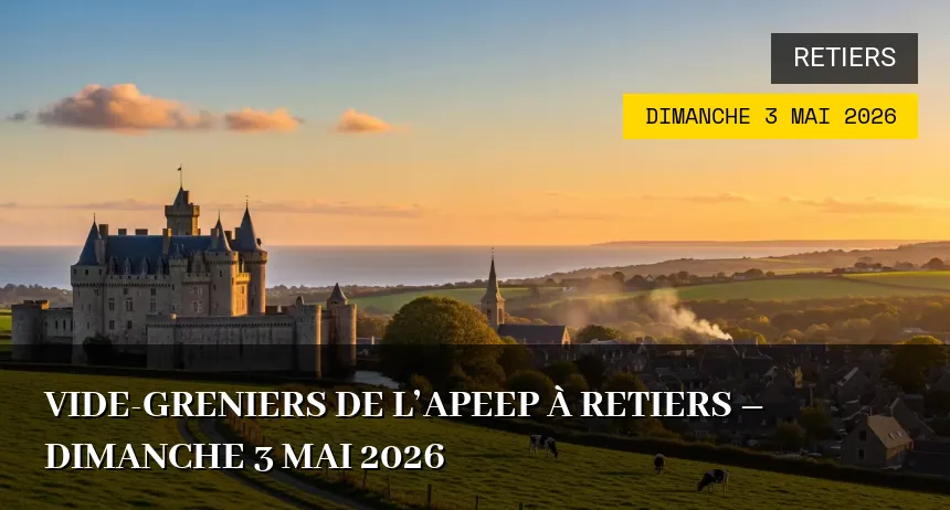 Affiche de l'événement : Vide-greniers de l&rsquo;APEEP à Retiers – Dimanche 3 Mai 2026