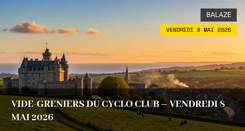 Affiche de l'événement : Vide-greniers du Cyclo Club – Vendredi 8 Mai 2026