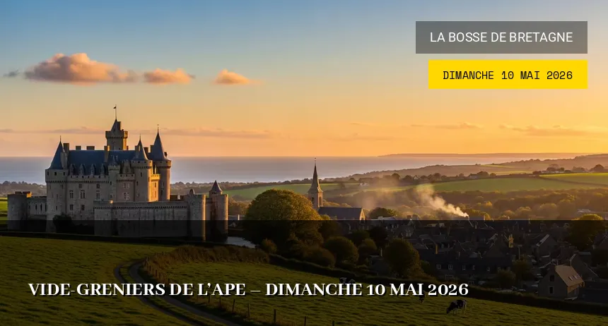 Affiche de l'événement : Vide-greniers de l&rsquo;APE – Dimanche 10 Mai 2026