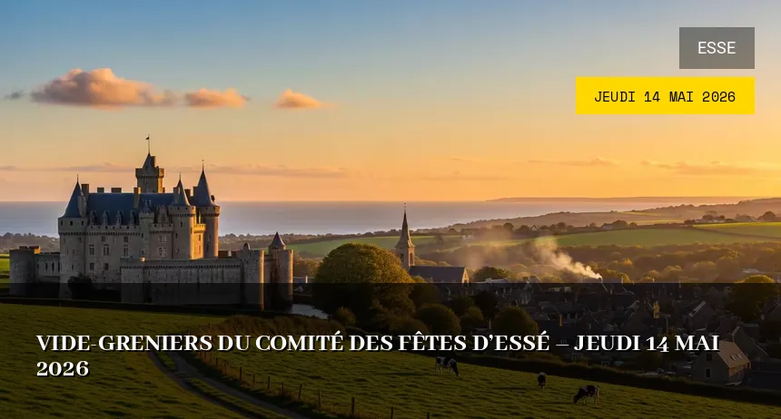 Affiche de l'événement : Vide-greniers du Comité des Fêtes d&rsquo;Essé – Jeudi 14 Mai 2026