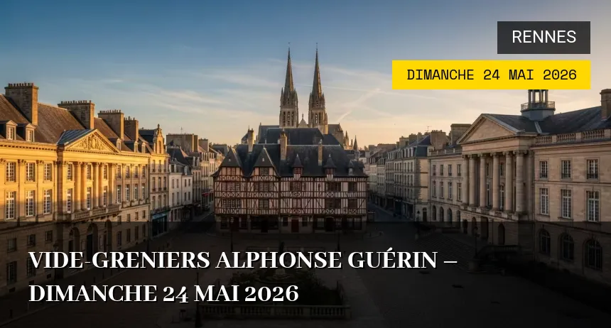 Affiche de l'événement : Vide-greniers Alphonse Guérin – Dimanche 24 Mai 2026