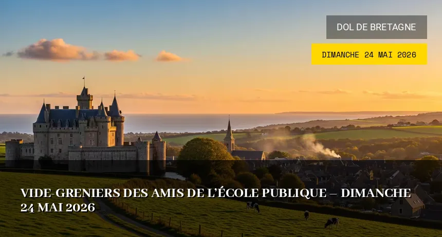 Affiche de l'événement : Vide-greniers des Amis de l&rsquo;école Publique – Dimanche 24 Mai 2026