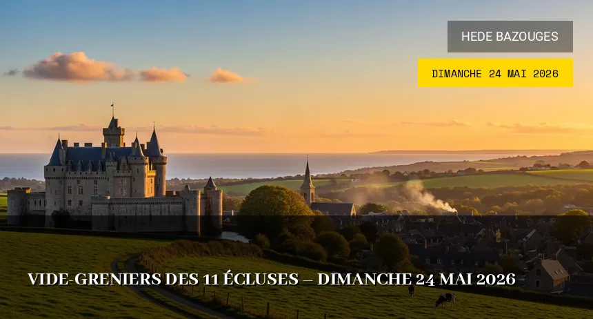 Affiche de l'événement : Vide-greniers des 11 écluses – Dimanche 24 Mai 2026