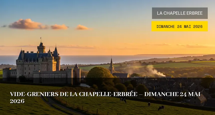 Affiche de l'événement : Vide-greniers de La Chapelle-Erbrée – Dimanche 24 Mai 2026