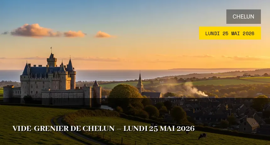 Affiche de l'événement : Vide-grenier de Chelun – Lundi 25 Mai 2026