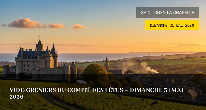 Affiche de l'événement : Vide-greniers du Comité des Fêtes – Dimanche 31 Mai 2026