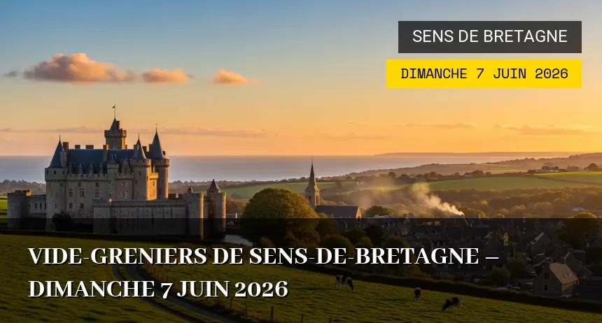 Affiche de l'événement : Vide-greniers de Sens-de-Bretagne – Dimanche 7 Juin 2026