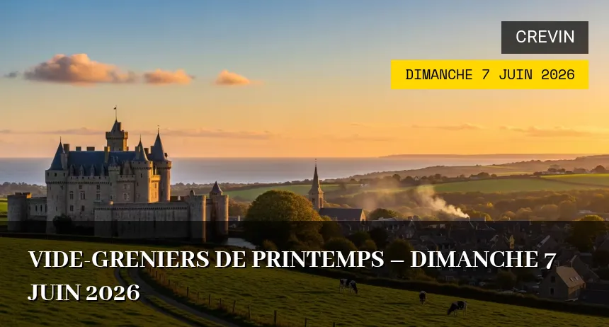 Affiche de l'événement : Vide-greniers de Printemps – Dimanche 7 Juin 2026