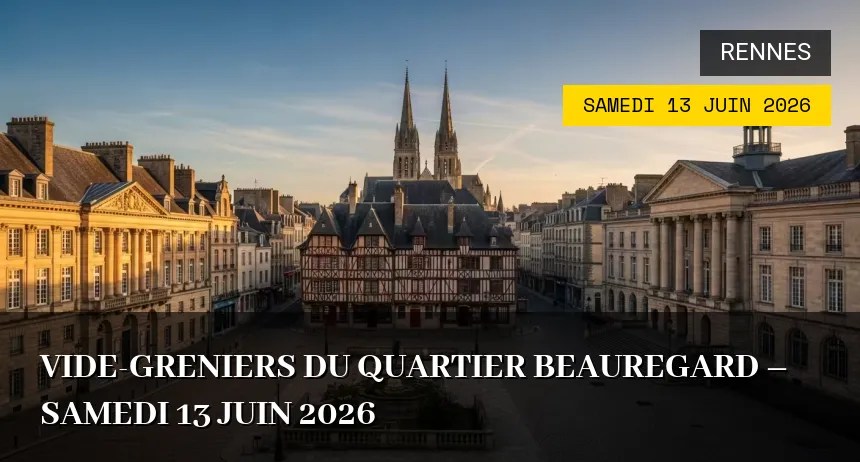 Affiche de l'événement : Vide-greniers du Quartier Beauregard – Samedi 13 Juin 2026