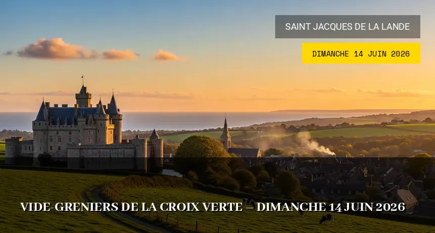 Affiche de l'événement : Vide-greniers de la Croix Verte – Dimanche 14 Juin 2026