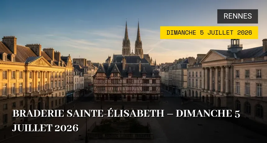 Affiche de l'événement : Braderie Sainte-Élisabeth – Dimanche 5 Juillet 2026