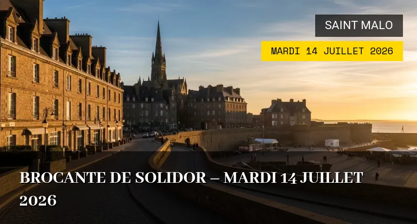 Affiche de l'événement : Brocante de Solidor – Mardi 14 Juillet 2026