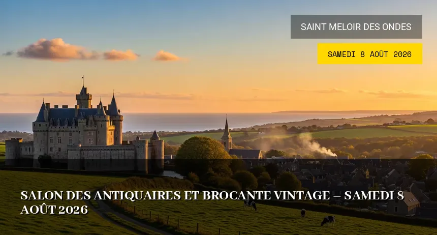 Affiche de l'événement : Salon des Antiquaires et Brocante Vintage – Samedi 8 Août 2026