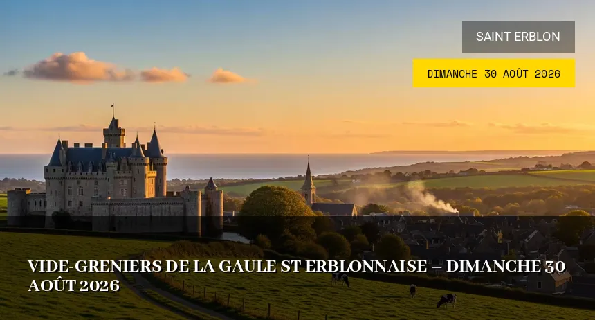 Affiche de l'événement : Vide-greniers de la Gaule St Erblonnaise – Dimanche 30 Août 2026