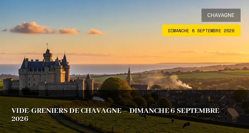 Affiche de l'événement : Vide-greniers de Chavagne – Dimanche 6 Septembre 2026