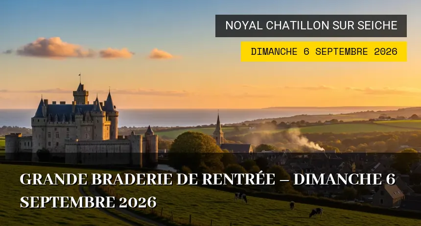 Affiche de l'événement : Grande Braderie de Rentrée – Dimanche 6 Septembre 2026
