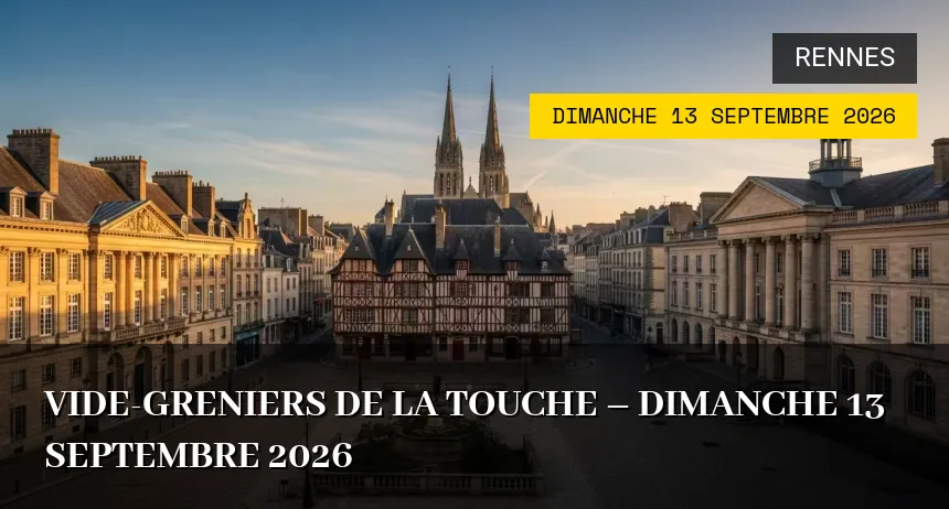 Affiche de l'événement : Vide-greniers de la Touche – Dimanche 13 Septembre 2026