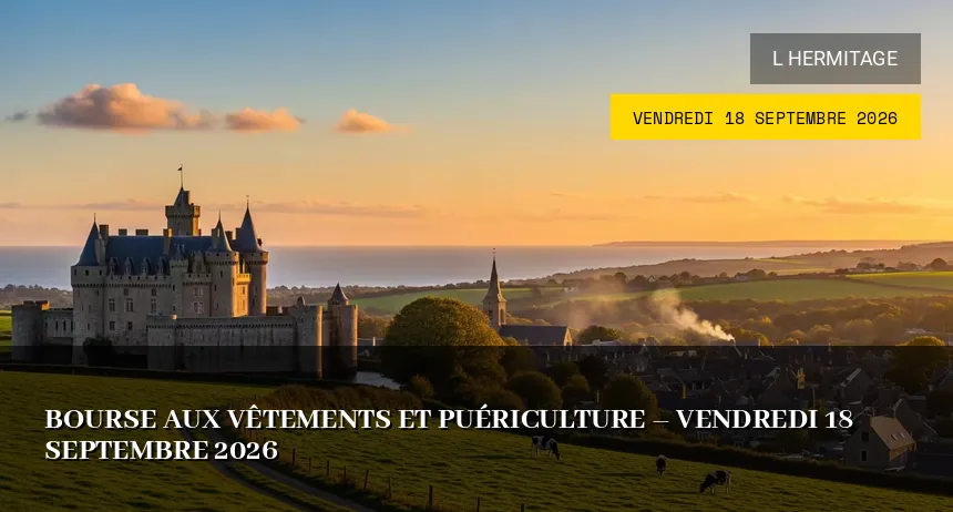 Affiche de l'événement : Bourse aux Vêtements et Puériculture – Vendredi 18 Septembre 2026