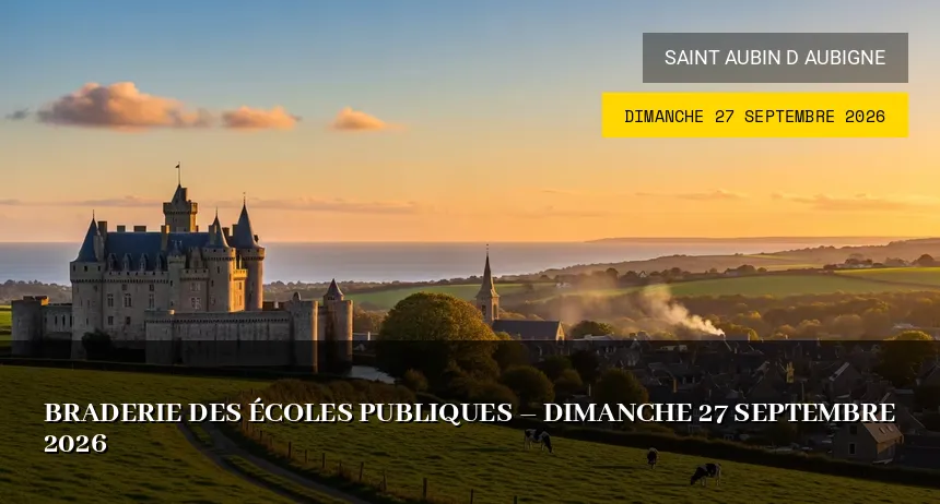 Affiche de l'événement : Braderie des Écoles Publiques – Dimanche 27 Septembre 2026