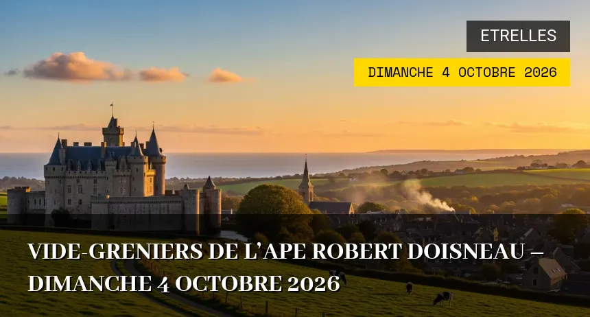 Affiche de l'événement : Vide-greniers de l&rsquo;APE Robert Doisneau – Dimanche 4 Octobre 2026