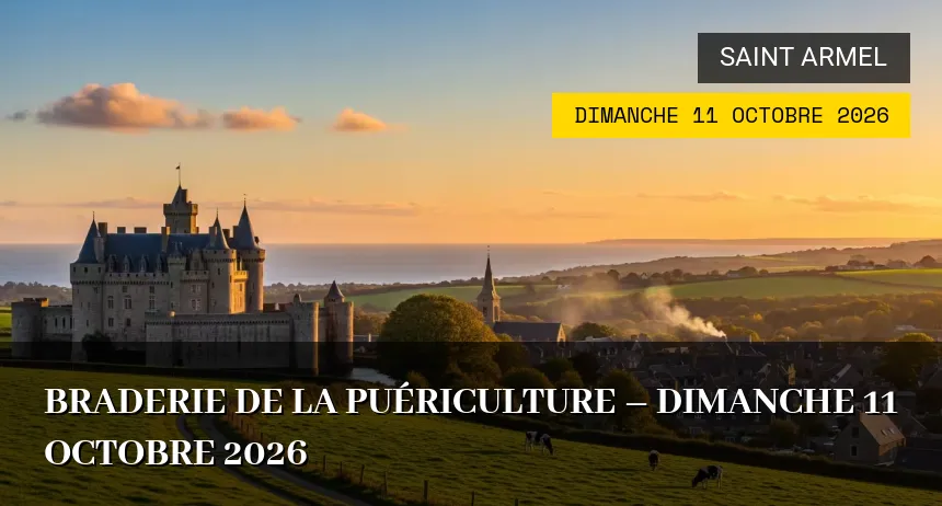 Affiche de l'événement : Braderie de la Puériculture – Dimanche 11 Octobre 2026