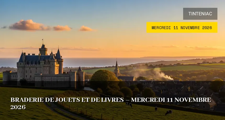 Affiche de l'événement : Braderie de jouets et de livres – Mercredi 11 Novembre 2026