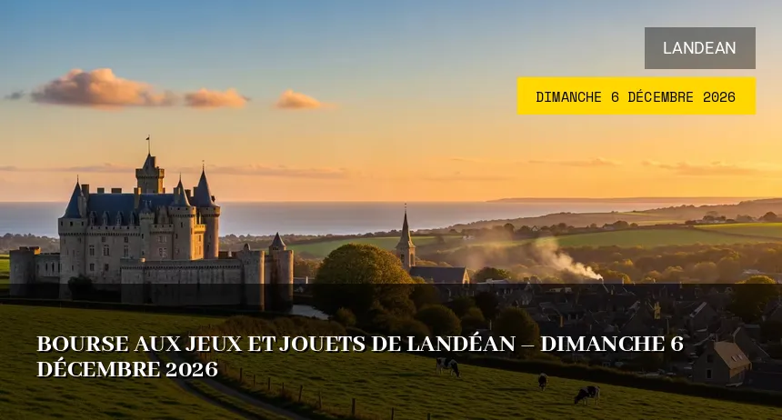 Affiche de l'événement : Bourse aux Jeux et Jouets de Landéan – Dimanche 6 Décembre 2026