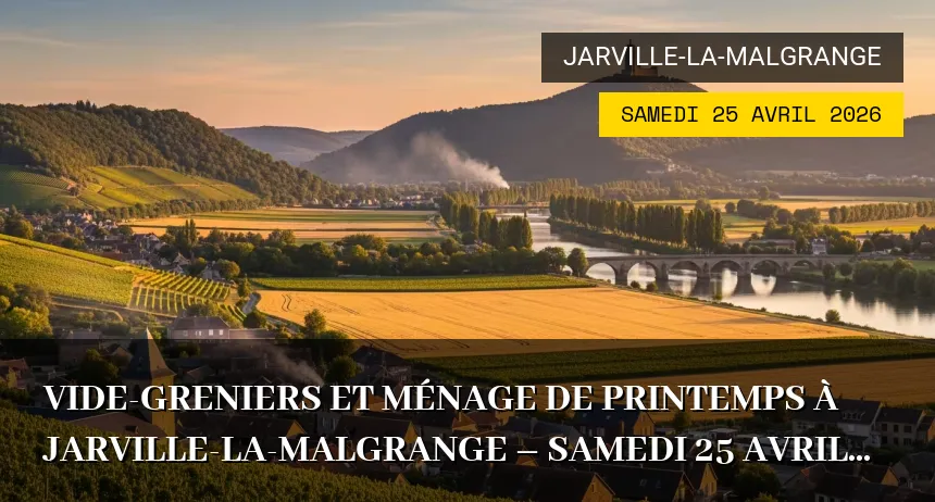 Affiche de l'événement : Vide-greniers et Ménage de Printemps à Jarville-la-Malgrange – Samedi 25 Avril 2026