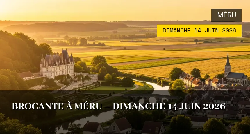 Affiche de l'événement : Brocante à Méru – Dimanche 14 Juin 2026