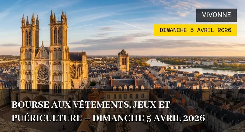 Affiche de l'événement : Bourse aux Vêtements, Jeux et Puériculture – Dimanche 5 Avril 2026