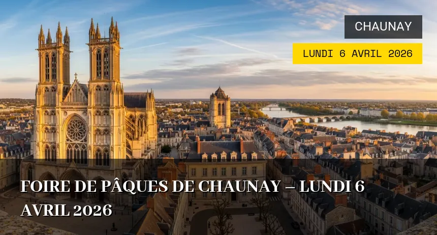 Affiche de l'événement : Foire de Pâques de Chaunay – Lundi 6 Avril 2026