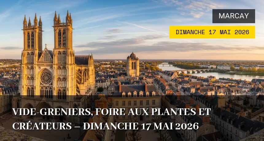 Affiche de l'événement : Vide-greniers, Foire aux Plantes et Créateurs – Dimanche 17 Mai 2026