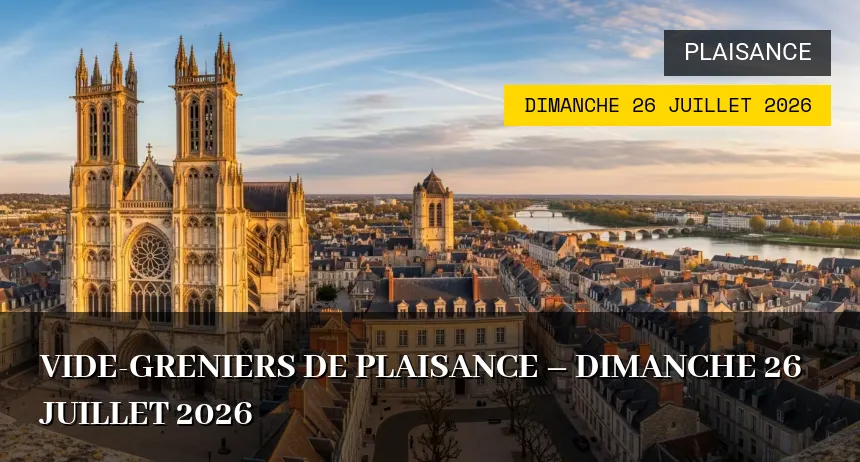 Affiche de l'événement : Vide-greniers de Plaisance – Dimanche 26 Juillet 2026