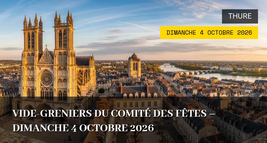 Affiche de l'événement : Vide-greniers du Comité des Fêtes – Dimanche 4 Octobre 2026