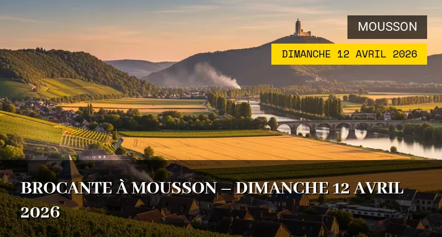 Affiche de l'événement : Brocante à Mousson – Dimanche 12 Avril 2026