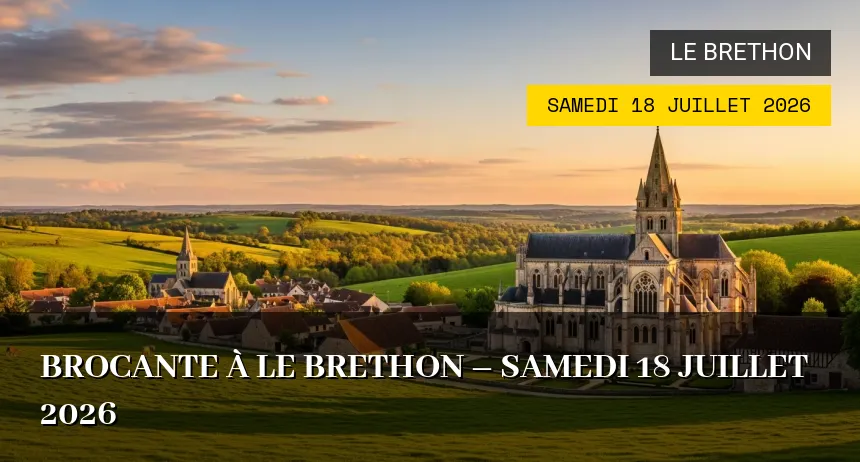 Affiche de l'événement : Brocante au Brethon – Samedi 18 Juillet 2026